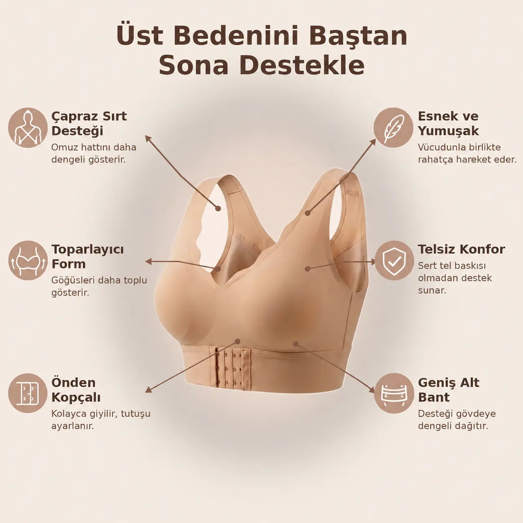 Selvenes™ Dik Duruş Destekli Toparlayıcı Sütyen