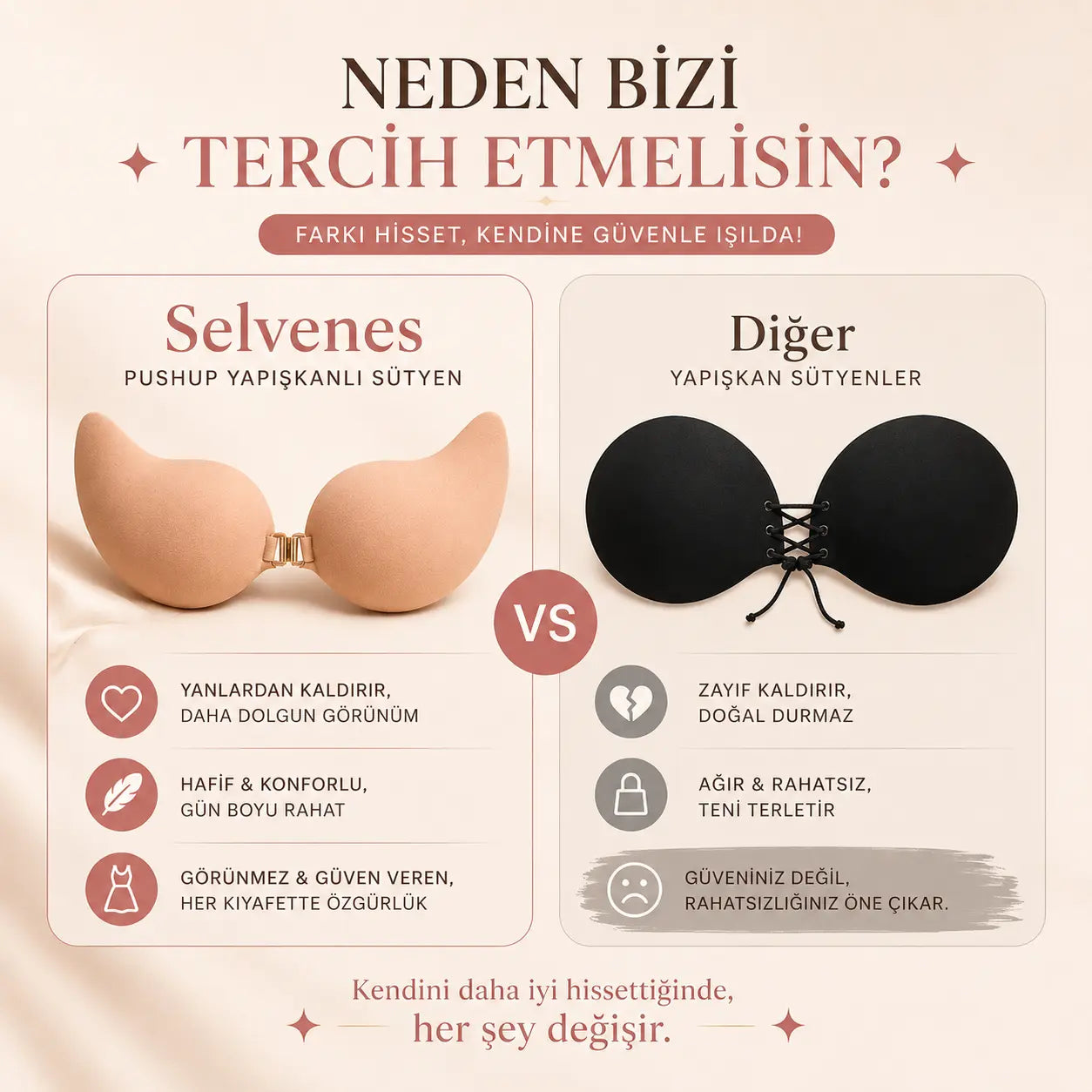 Görünmez Push-Up Sütyen